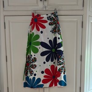 Vintage 1960’s A Line Maxi Floral Skirt